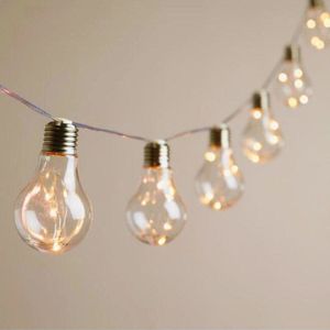 LED Koperdraad Lamp String Lights 10 Retro Lampen 4 m AA Batterij Power Thuis Gordijn Fairy Guirlande String Wedding party Xmas Decor