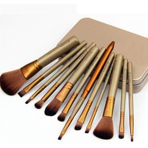 12 stuks Vrouwen Premiuim Make-Up borstel set Zacht Taklon Haar Professionele Make-Up Artist Brush Tool Kit