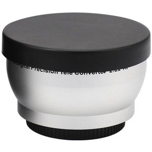 Newyi 43 Mm 2.0X Tele Telelens Voor Camcorder 43 Mm 2X Zilver