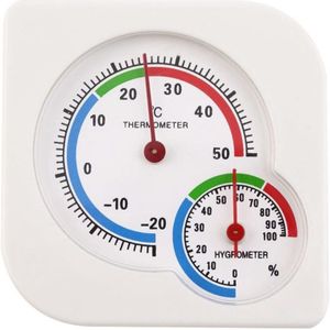 Klassieke WS-A7 Indoor Outdoor Mini Natte Hygrometer Vochtigheid Thermometer Temperatuur Meter Mechanische Thermometer Wit