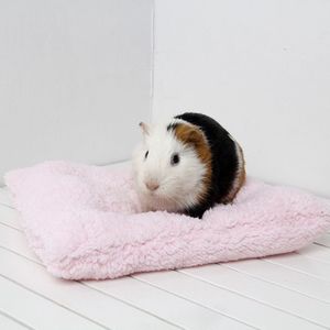 23/30Cm Kleine Dier Mat Mini Huisdier Kooi Willekeurige Kleur Fluwelen Hamster Pad Pasgeboren Hond Kat Bed winter Warm Cavia Huisdier Product