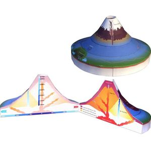 Mount Fuji Structuur Van De Krater 3D Papier Model Student Handgemaakte Diy Papier-Cut Natuurlijke Wetenschappen Speelgoed Voor Kinderen volwassenen
