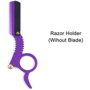 1Pcs Professionele Rechte Rand Kapper Scheermes Klassieke Reizen Thuis Kapper Scheermes Baard Scheren 4 Kleuren Duim Rvs Scheermes