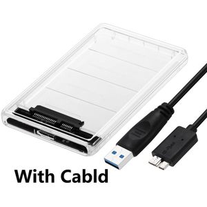 Harde Schijf Externe Harde Schijf Doos Transparant Case 2.5-Inch Usb 3.0 Sata Ssd Case Ondersteunt 2 Tb Uasp satalll Protocol