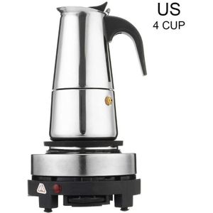 4/6Cup Koffiezetapparaat Pot Espresso Latte Percolator Elektrische Kachel Home Office Keuken Benodigdheden