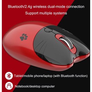 Dual-Mode Muis 2.4G Draadloze Muis Bluetooth Muis Leuke Cartoon Muizen Ergonomische 3D Kantoor Muis Voor Kid Meisje Pc Tablet