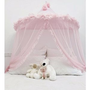 Baby Klamboe Crib Netting Wit Hemelbed Gordijnen Peuter Kids Play Tent Huis Baby Meisjes Slaapkamer Decor Bed Tent kinderen