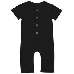 0-24M Baby Baby Jongen Meisje Romper Klimmen Kleding Korte Mouw O-hals Soild Jumpsuit Speelpakje Outfits Zwart Grijs beschikbaar