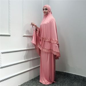 Abaya Dubai Turkije Islam Hijab Moslim Jurk Set Kaftan Abaya Voor Vrouwen Jilbab Caftan Gebed Kleding Ramadan Elbise Gewaad Femme