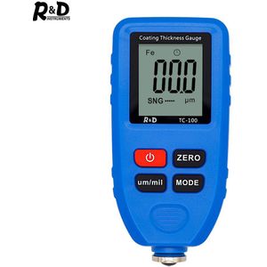 R & D TC100 Autolak Laagdiktemeter Autolak Film Dikte Tester Meten Fe/Nfe Russische Handleiding verf Tool Black