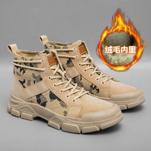 Mannen Casual Schoenen Winter Sneeuw Laarzen Mannen Mode Sneakers Student Hoge Top Schoenen Populaire Mannen Vulcaniseer Schoenen Outdoor Wandelschoenen