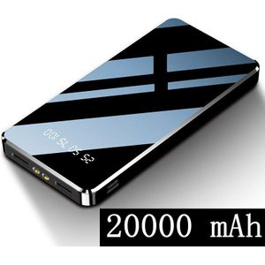 Spiegel Led Digital Display 20000 Mah Power Bank Draagbare Externe Batterij Oplader 10000 Mah Powerbank Voor Iphone 7 Samsung Xiaomi
