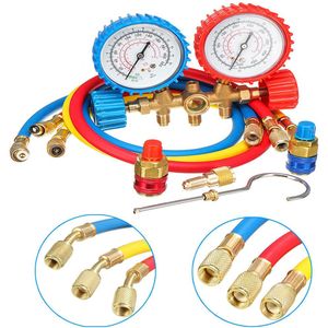 Huishoudelijke Onderhoud Installeren Schokbestendig 2 Manier Airconditioning Auto Diagnostische Test Manometers Set Reparatie Tools