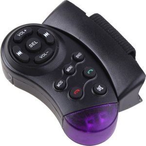 1Pc Zwarte Auto Universal Steering Wheel Remote Control Leren Voor Auto Cd Dvd Vcd Auto Multimedia Speler Single Din
