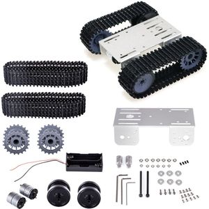 TP101 Bijgehouden Robot Smart Auto Platform Diy Metalen Robot Tank Crawler Chassis Platform Kit Voor Arduino-Zwart/Blauw/Wit