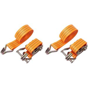 4 Stuks Duurzaam Ratchet Tie Down Cargo Bandjes Moving Vervoerende Vrachtwagen Motorfiets 15 Inch