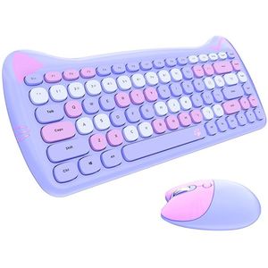 Mofii 2.4G Draadloze Toetsenbord Muis Combo 84 Toetsen Membraan Toetsenbord Ergonomische Muis 1600Dpi Muis Leuke Muizen Voor Computer laptop