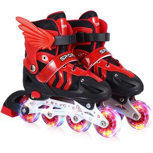 Full Flash Glowing Boys Girls Children Inline Skates Roller Skating S/M/L Christmas For Children Comfortable Breathable