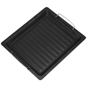 Grill Pan Duurzaam Bbq Pannen Zwart Grillplaat Keuken Outdoor Barbecue Camping Koken Gereedschap Barbecue Accessoires Non-stick Pan