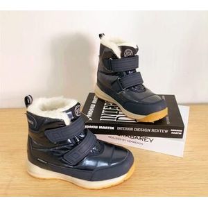 Kinderen Snowboots Echte Natuurlijke Wol Waterdichte Snowboots Jongens Meisjes Winter Laarzen-30 Graden Antislip Warm size 32 Tot 37 Wallvell