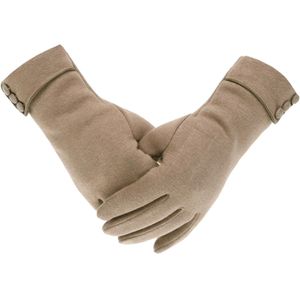 1 Paar Handschoenen Vrouwen Fleece Voering Warm Thermische Handschoenen Touch Screen Full-Vinger Winter Winddicht Wanten Vrouwelijke Fietsen handschoenen