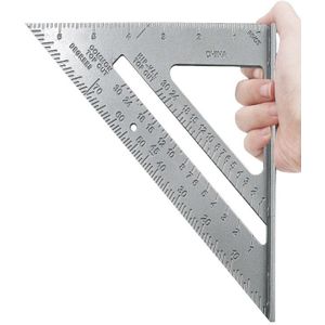 Verhoogde grip aluminiumlegering liniaal met antislip achterkant en