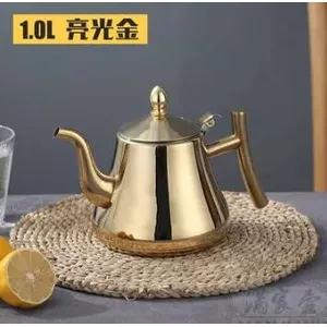 SANQIAHOME 1500 ml Roestvrijstalen Theepot met Infuser koper SANQIAHOME 1500 ml Roestvrijstalen Theepot met Infuser koper