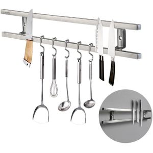 Keukenmessen Houder Rack Muur Gemonteerde Magnetische Mes Houder Dubbele Bar Mes Rack Voor Messen Gebruiksvoorwerpen Huis Keuken Accessoires