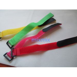 50 Stks/partij 20*300Mm Nylon Draad Organisator Kabelbinders Herbruikbare Bandjes Met Plastic Gesp Haak Lus Magic Tapes voor Wire Management