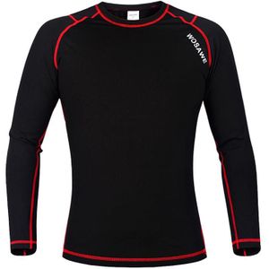 Wosawe Mannen Winter Fleece Thermische Motocross Ondergoed Hemd Lange Mouwen Kleding Top T-Shirts Motocross Base Lagen