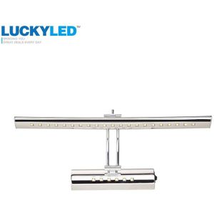 Luckyled 7W Led Spiegel Met Schakelaar Wandmontage Badkamer Lamp AC110-220 V Rvs 40 Cm indoor Wandlamp