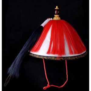 Wit qing-dynastie hoed voor mannen opera hoed vintage officieren hoed eunuch cosplay oude chinese soldaat hoed halloween cosplay