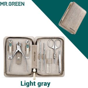 Mr. Groen Manicure Set Pedicure Sets Nagelknipper Roestvrij Staal Professionele Nail Cutter Gereedschap Met Travel Case Kit