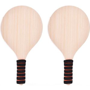 Strand Racket Outdoor Games Houten Racket Badminton Tennis Pingpong Strand Cricket Bat Racket Set Volwassen Kinderen Entertainment