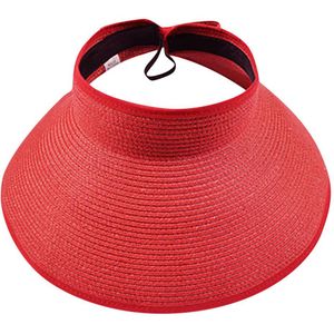 Women’s Hat Summer Women Foldable Straw Sun Hats For Women Visor Cute Bowtie Beach Hat Visor Hat Visera Fisherman Hat Gorra #L20