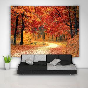 Herfst Bos Tapestry Art Wall Opknoping Sofa Tafel Bed Cover Home Decor