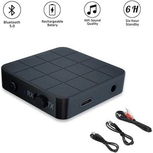 2in1 Bluetooth Ontvanger Audio Ontvanger Zender Aux Rca 3.5Mm Jack Usb Stereo Draadloze Ontvanger Voor Pc Auto Hoofdtelefoon Computer