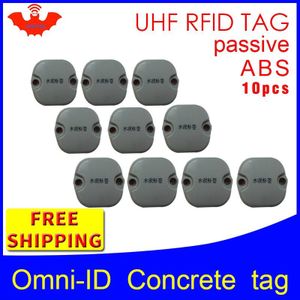 Uhf Rfid Beton Tag Omni-Id 915 M 868 Mhz Impinj Monza4QT 10 Pcs Duurzaam Abs Smart card Passieve Rfid Beton Tags