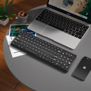 Eaor 2.4G Draadloze Toetsenbord Muis Combo Mini Draagbare Gaming Toetsenbord Stil Knop Slanke Toetsenbord Muis Kits Voor Laptop Macbook