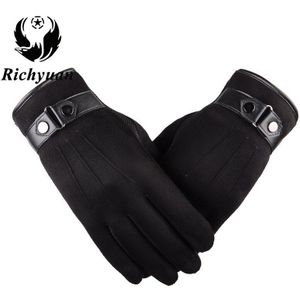 Richyuan Herfst Winter Handschoenen Mannen Dikker Warm Kasjmier Thermische Wanten Mannelijke Touching Screen Handschoenen voor Smart Telefoon/Ipad