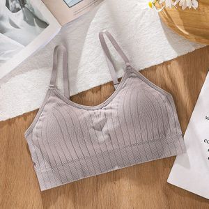 Athvotar Naadloze Vrouwen Draadloze Beha Padded Sport Tube Top Crop Top U-Vormige Terug Ademend Eenvoudige Lingerie Bralette