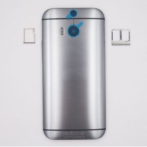 BaanSam Batterij Deur Back Cover Dual SIM Card Tray Slot Behuizing Case Voor HTC One 2 M8 Met Power volume Knoppen