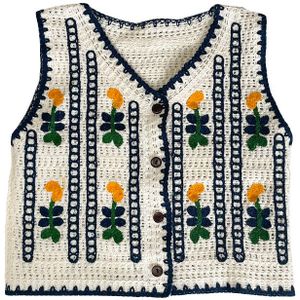 2022 Lente Zomer Koreaanse Stijl Baby Meisjes Gebreide Vesten Gehaakte Mouwloze Vest Peuters Kids Vesten