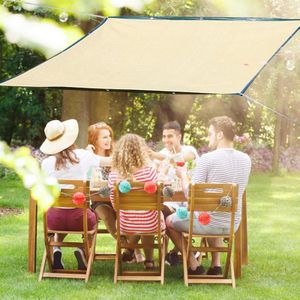 Zonnescherm Netto 2x 3/2x 4/2X5M Kaki 6-Pin Encryptie Rand Balkon thuis Outdoor Camping Wandelen Yard Garden Schuilplaatsen Voor Uv Blok