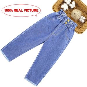 Baby Meisjes Jeans Lente Hoge Taille Meisje Jeans Kids Casual Stijl Denim Broek Voor Kinderen Peuter Baby Meisje Kleding