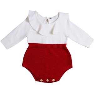 Herfst Winter Pasgeboren Baby Kleding Baby Peuter Meisje Truien Rompertjes Wol Breien Lange Mouw Een stuk Outfits 0 -24M