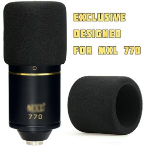 Lawaaierige filtering foam Voorruit Microfoon Pop Filter Spons Mic Cover blok wind Schuim Voor MXL770 MXL990 MXL 770 990 Voorruit