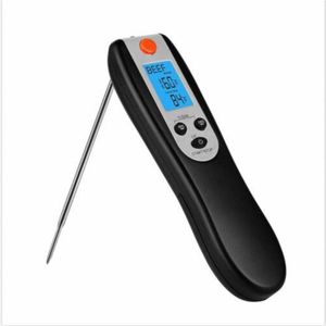 Unieke Outdoor Roestvrij BBQ Thermometer Barbecue Grill Keuken Voedsel Thermometer Opvouwbare Draagbare Timer (zonder Batterij)