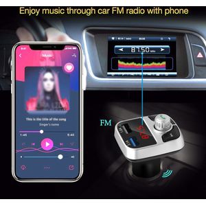 Bluetooth Fm-zender Draadloze Handsfree Audio Ontvanger Snelle Dual Usb Charger Aux Modulator Handsfree Car Auto MP3 Speler