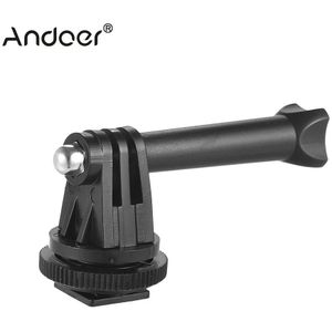 Andoer Shoe Mount Adapter Statief Schroef om Actie Camera Flash voor GoPro Hero Andoer LED Ring Licht voor DSLR camera